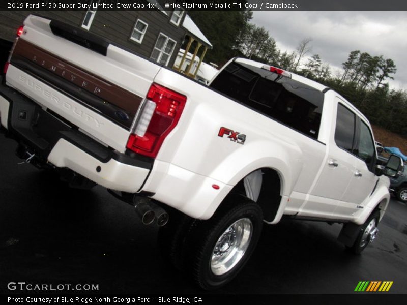 White Platinum Metallic Tri-Coat / Camelback 2019 Ford F450 Super Duty Limited Crew Cab 4x4