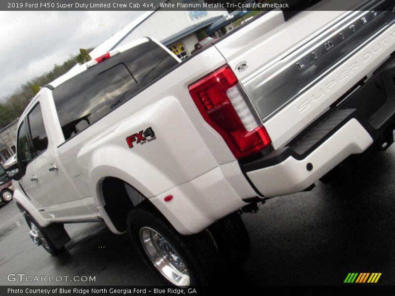 White Platinum Metallic Tri-Coat / Camelback 2019 Ford F450 Super Duty Limited Crew Cab 4x4