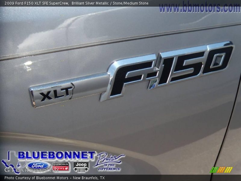 Brilliant Silver Metallic / Stone/Medium Stone 2009 Ford F150 XLT SFE SuperCrew