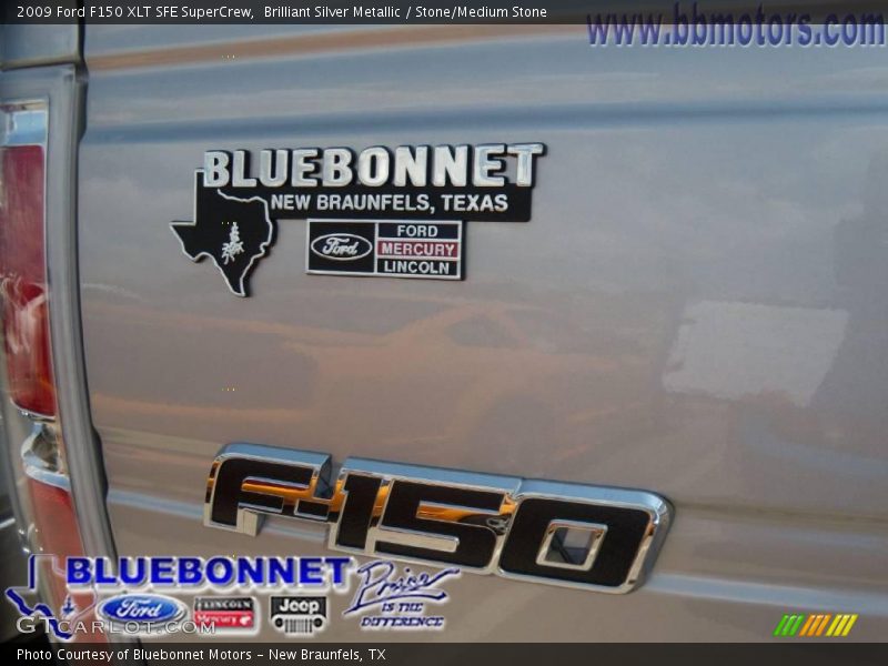 Brilliant Silver Metallic / Stone/Medium Stone 2009 Ford F150 XLT SFE SuperCrew