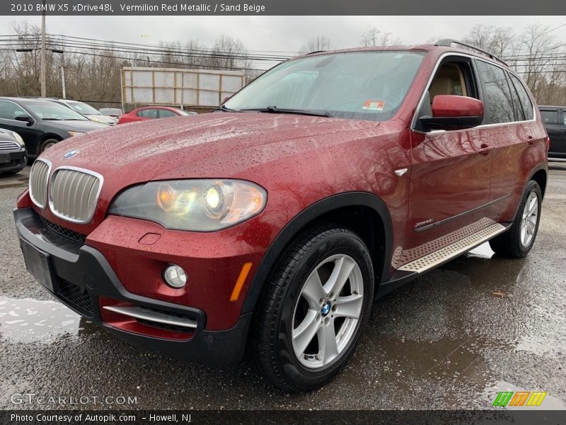 Vermilion Red Metallic / Sand Beige 2010 BMW X5 xDrive48i