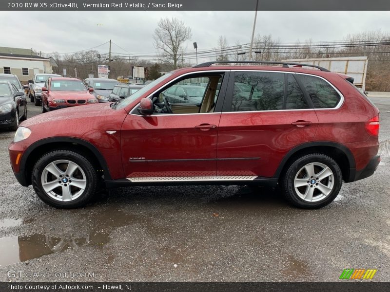 Vermilion Red Metallic / Sand Beige 2010 BMW X5 xDrive48i