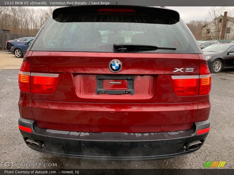 Vermilion Red Metallic / Sand Beige 2010 BMW X5 xDrive48i