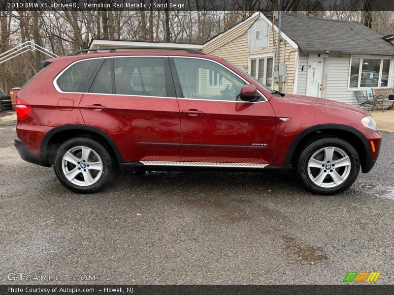 Vermilion Red Metallic / Sand Beige 2010 BMW X5 xDrive48i