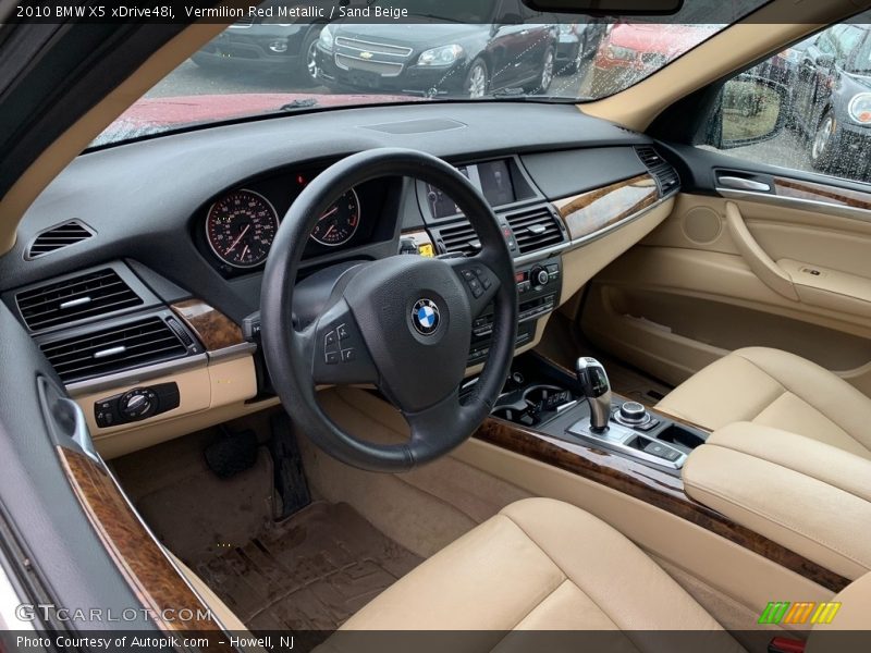 Vermilion Red Metallic / Sand Beige 2010 BMW X5 xDrive48i