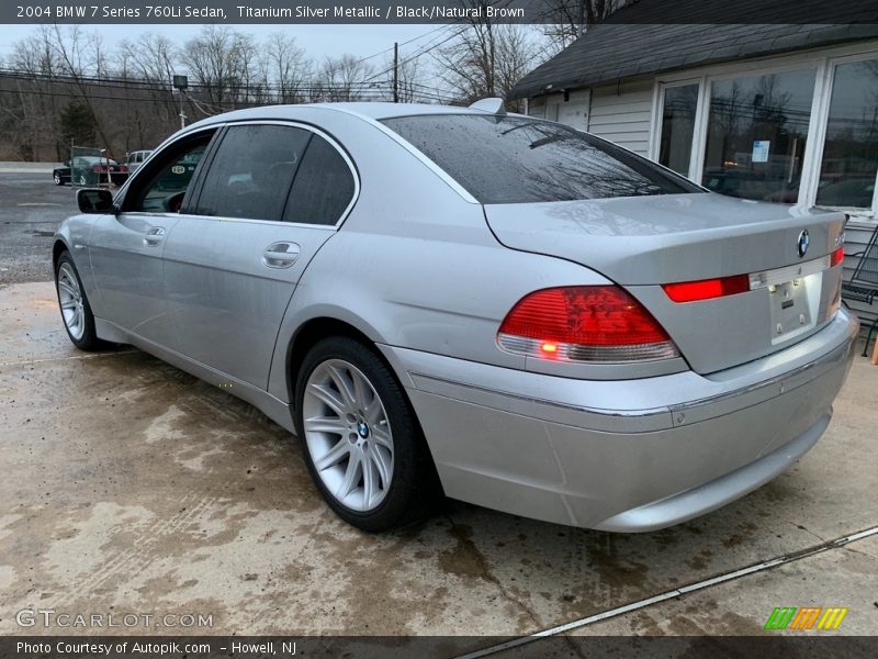 Titanium Silver Metallic / Black/Natural Brown 2004 BMW 7 Series 760Li Sedan