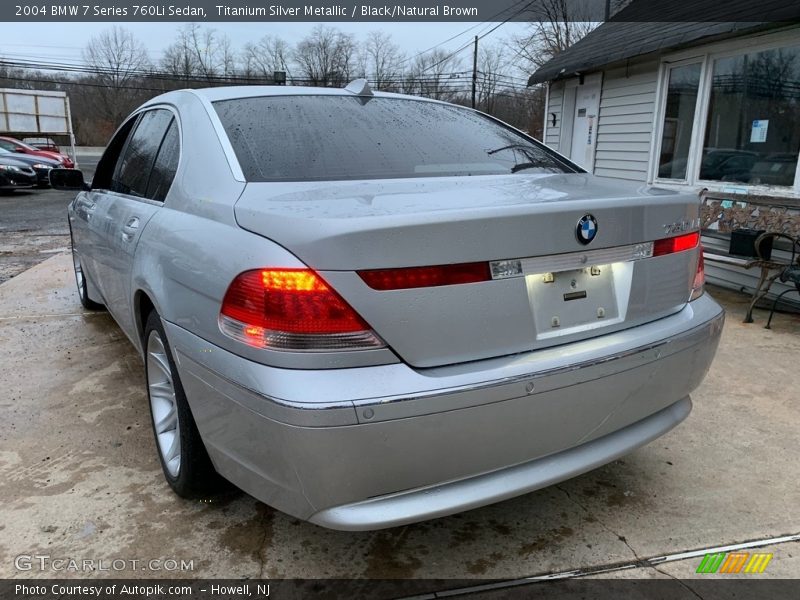 Titanium Silver Metallic / Black/Natural Brown 2004 BMW 7 Series 760Li Sedan