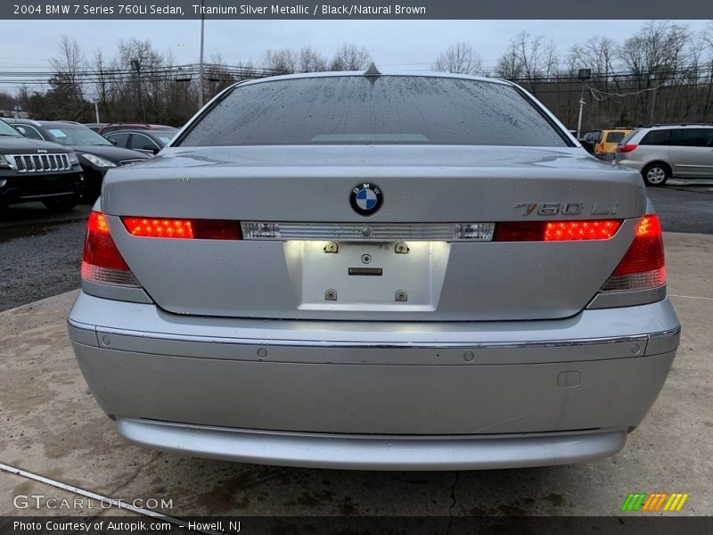 Titanium Silver Metallic / Black/Natural Brown 2004 BMW 7 Series 760Li Sedan