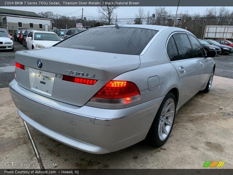 Titanium Silver Metallic / Black/Natural Brown 2004 BMW 7 Series 760Li Sedan