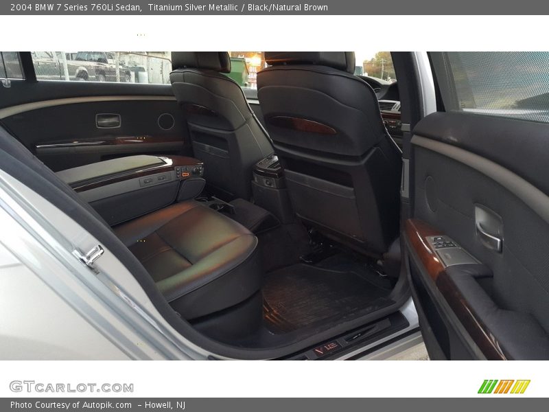Titanium Silver Metallic / Black/Natural Brown 2004 BMW 7 Series 760Li Sedan