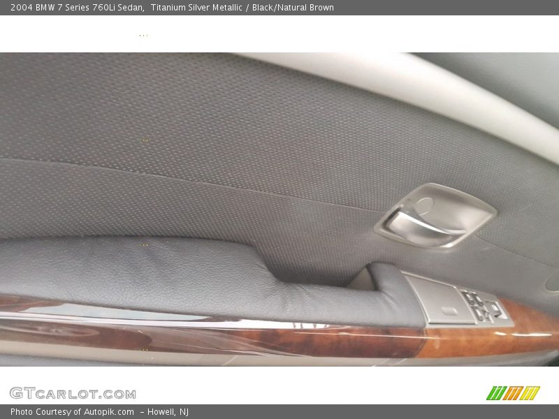 Titanium Silver Metallic / Black/Natural Brown 2004 BMW 7 Series 760Li Sedan