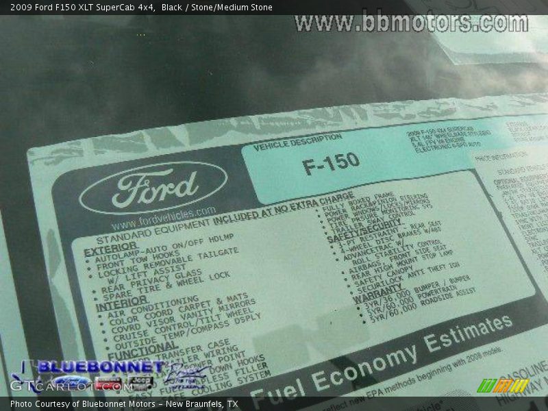 Black / Stone/Medium Stone 2009 Ford F150 XLT SuperCab 4x4