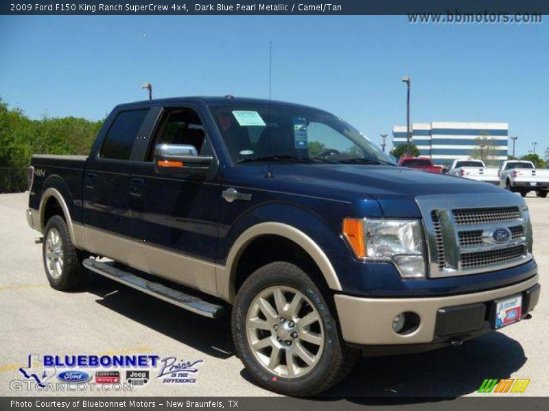 Dark Blue Pearl Metallic / Camel/Tan 2009 Ford F150 King Ranch SuperCrew 4x4