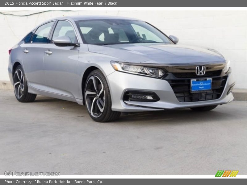 Platinum White Pearl / Black 2019 Honda Accord Sport Sedan