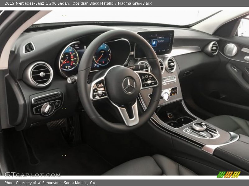 Obsidian Black Metallic / Magma Grey/Black 2019 Mercedes-Benz C 300 Sedan