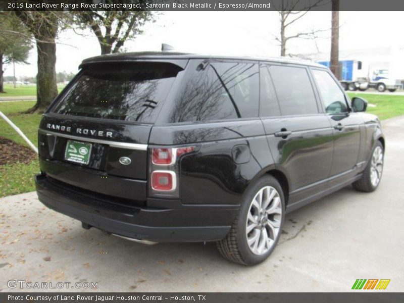 Santorini Black Metallic / Espresso/Almond 2019 Land Rover Range Rover Supercharged