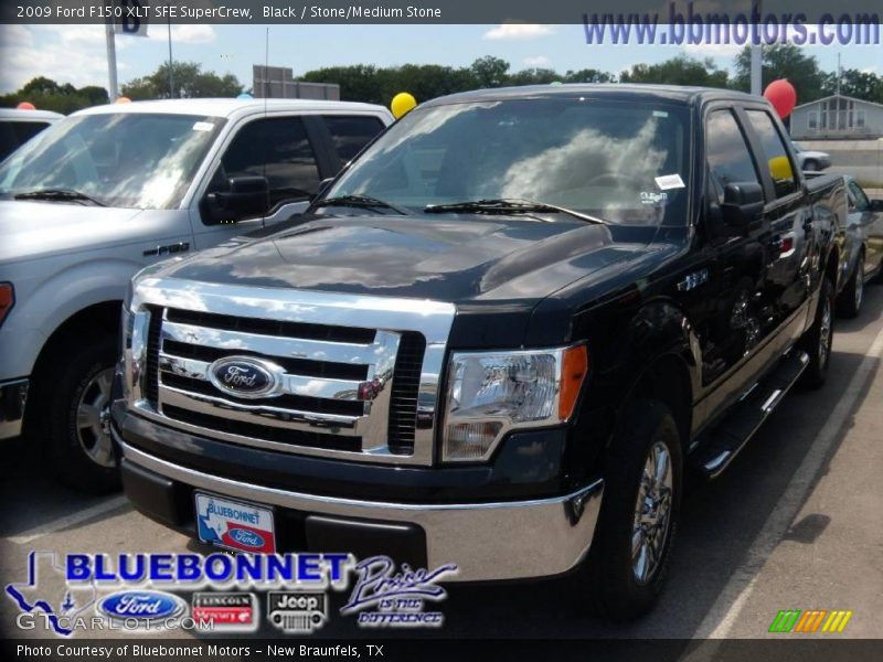 Black / Stone/Medium Stone 2009 Ford F150 XLT SFE SuperCrew