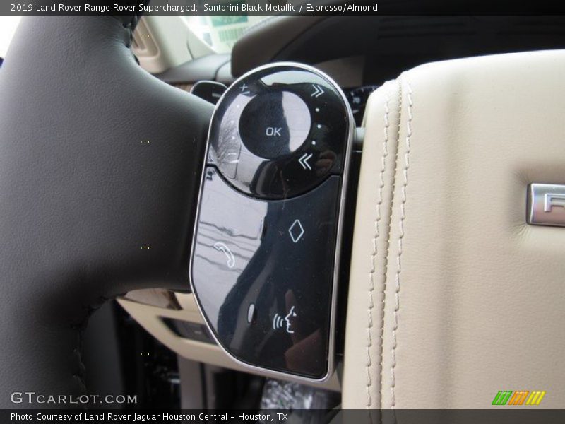 Santorini Black Metallic / Espresso/Almond 2019 Land Rover Range Rover Supercharged