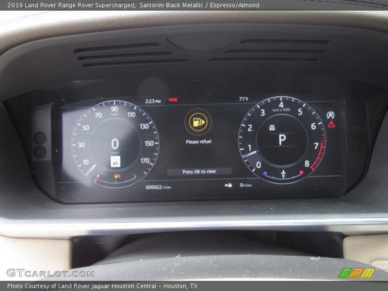 Santorini Black Metallic / Espresso/Almond 2019 Land Rover Range Rover Supercharged