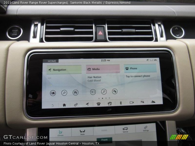 Santorini Black Metallic / Espresso/Almond 2019 Land Rover Range Rover Supercharged