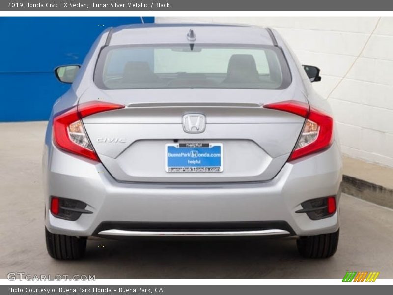 Lunar Silver Metallic / Black 2019 Honda Civic EX Sedan