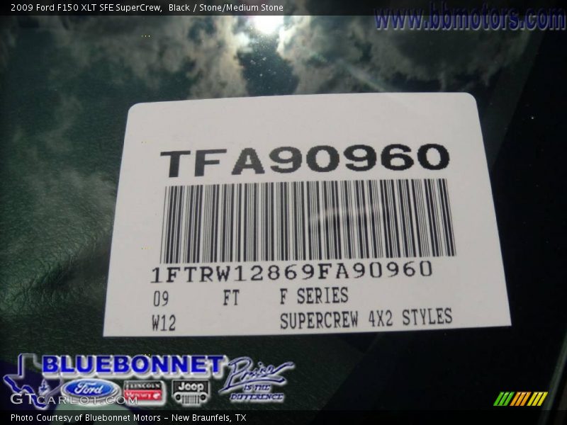 Black / Stone/Medium Stone 2009 Ford F150 XLT SFE SuperCrew