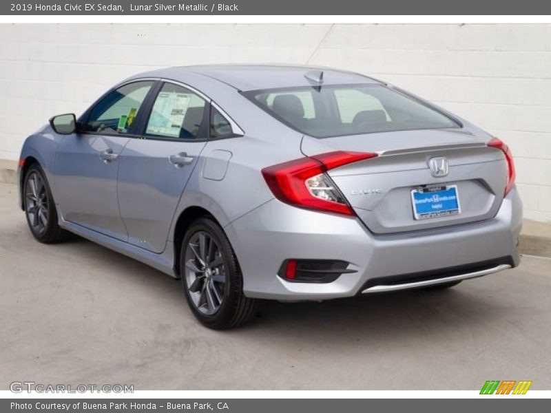 Lunar Silver Metallic / Black 2019 Honda Civic EX Sedan