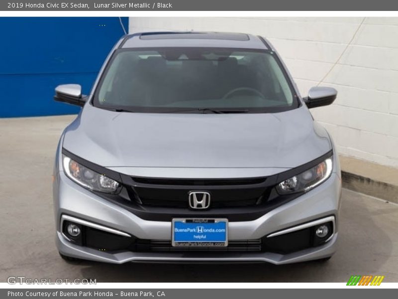 Lunar Silver Metallic / Black 2019 Honda Civic EX Sedan