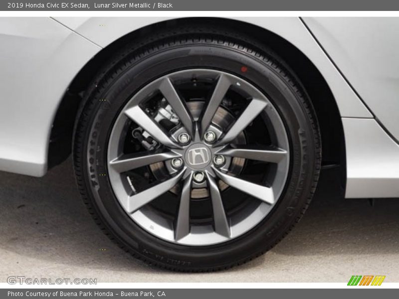 Lunar Silver Metallic / Black 2019 Honda Civic EX Sedan