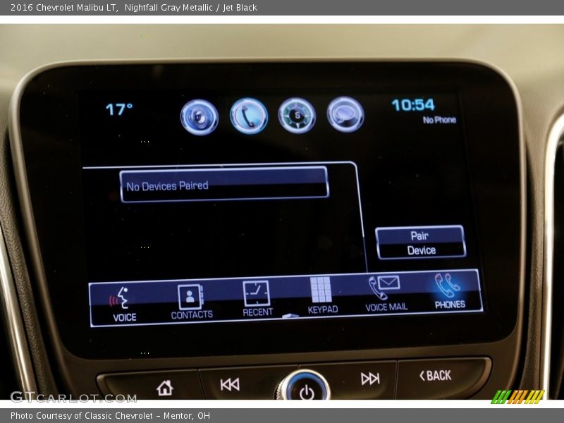 Nightfall Gray Metallic / Jet Black 2016 Chevrolet Malibu LT