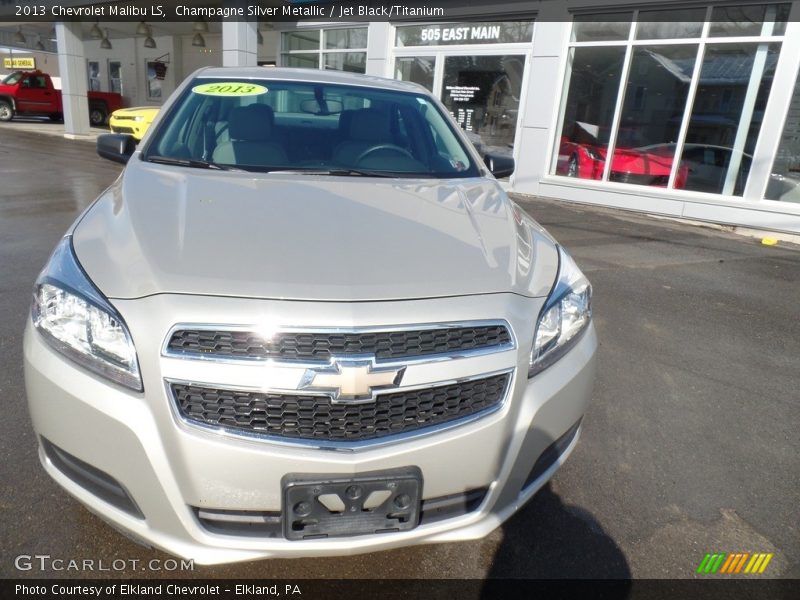 Champagne Silver Metallic / Jet Black/Titanium 2013 Chevrolet Malibu LS