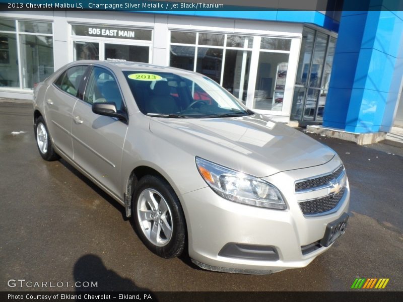 Champagne Silver Metallic / Jet Black/Titanium 2013 Chevrolet Malibu LS