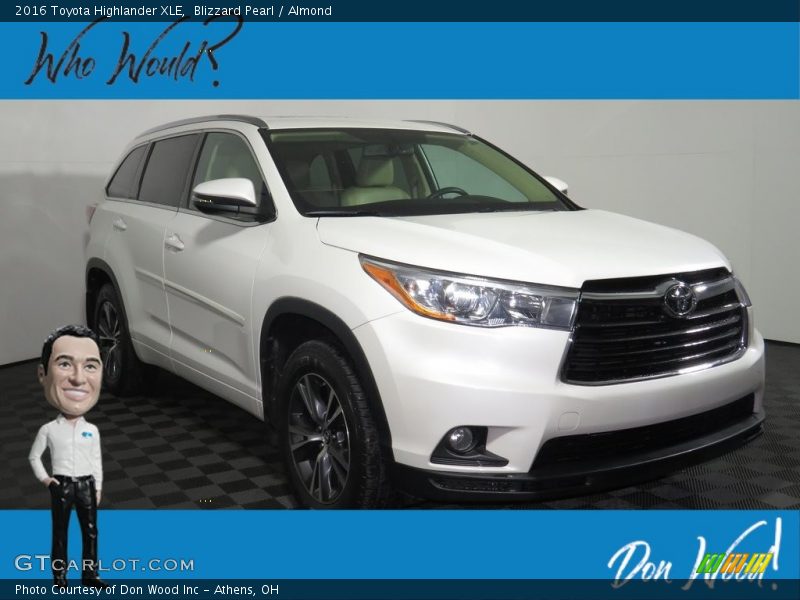 Blizzard Pearl / Almond 2016 Toyota Highlander XLE