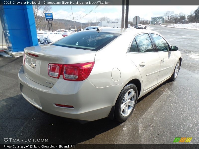 Champagne Silver Metallic / Jet Black/Titanium 2013 Chevrolet Malibu LS