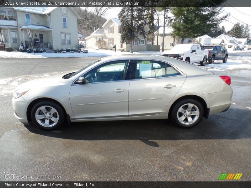 Champagne Silver Metallic / Jet Black/Titanium 2013 Chevrolet Malibu LS