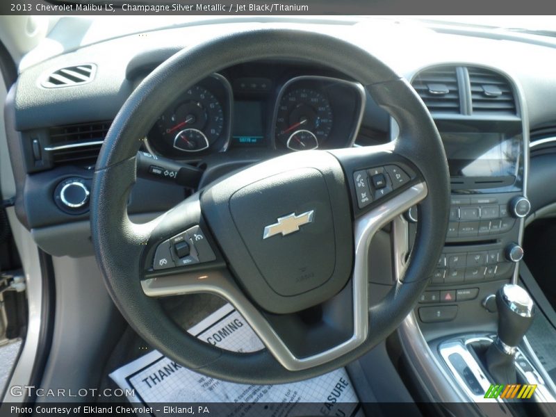 Champagne Silver Metallic / Jet Black/Titanium 2013 Chevrolet Malibu LS
