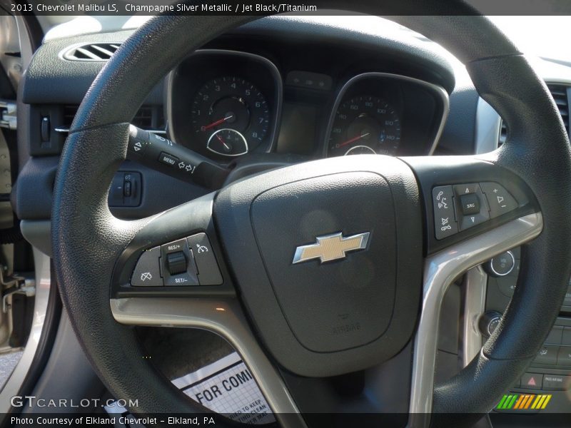 Champagne Silver Metallic / Jet Black/Titanium 2013 Chevrolet Malibu LS