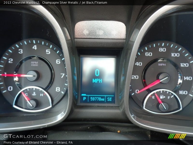 Champagne Silver Metallic / Jet Black/Titanium 2013 Chevrolet Malibu LS