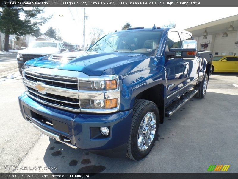 Deep Ocean Blue Metallic / High Country Saddle 2019 Chevrolet Silverado 2500HD High Country Crew Cab 4WD