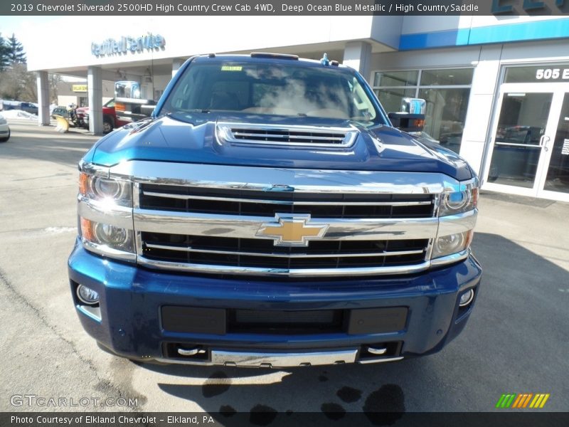 Deep Ocean Blue Metallic / High Country Saddle 2019 Chevrolet Silverado 2500HD High Country Crew Cab 4WD