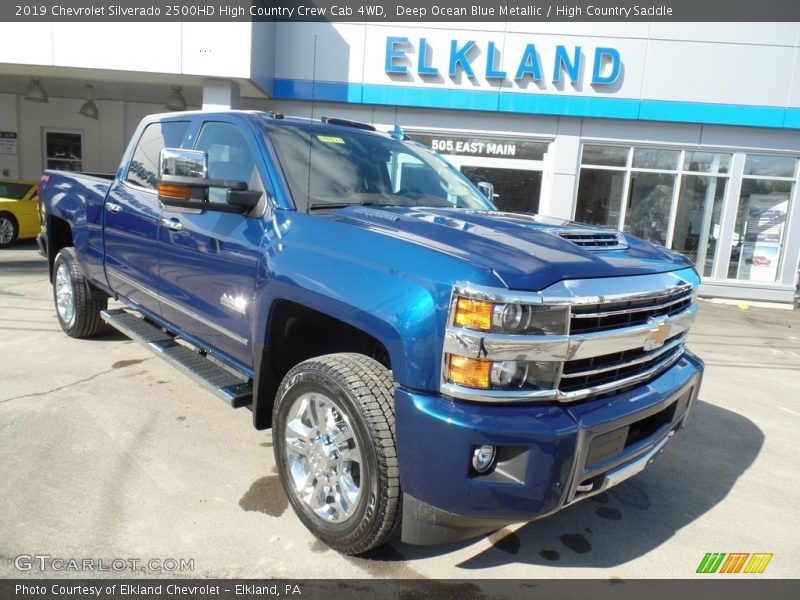 Deep Ocean Blue Metallic / High Country Saddle 2019 Chevrolet Silverado 2500HD High Country Crew Cab 4WD