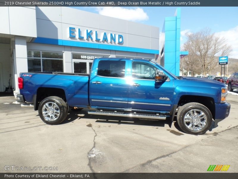 Deep Ocean Blue Metallic / High Country Saddle 2019 Chevrolet Silverado 2500HD High Country Crew Cab 4WD