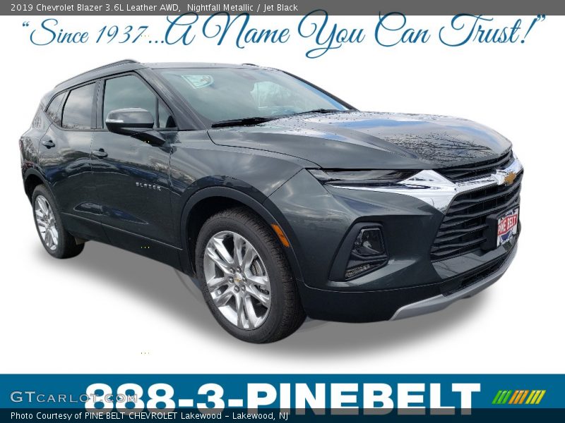 Nightfall Metallic / Jet Black 2019 Chevrolet Blazer 3.6L Leather AWD