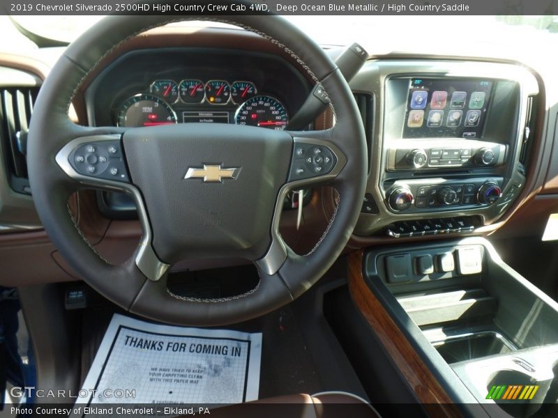 Deep Ocean Blue Metallic / High Country Saddle 2019 Chevrolet Silverado 2500HD High Country Crew Cab 4WD