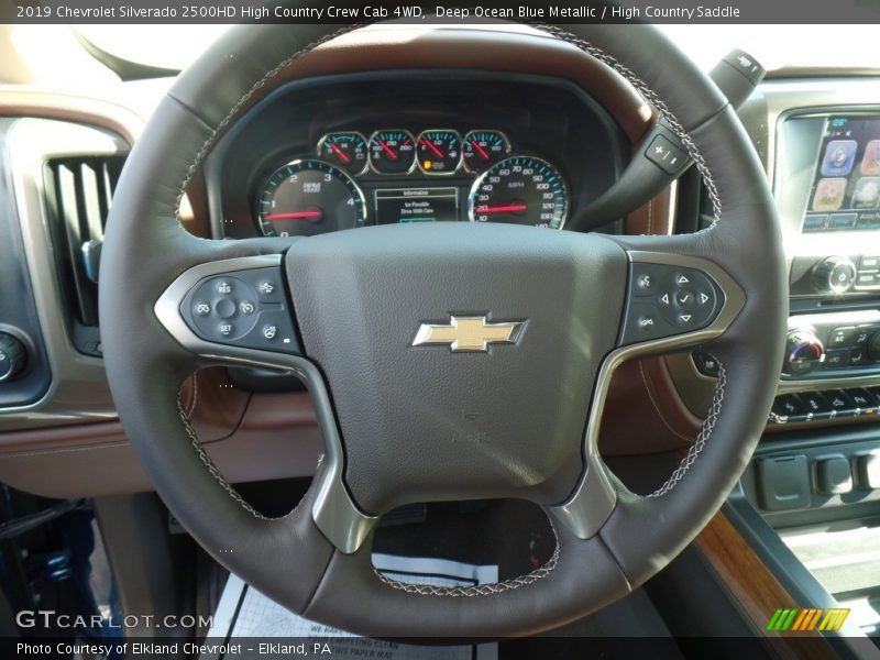 Deep Ocean Blue Metallic / High Country Saddle 2019 Chevrolet Silverado 2500HD High Country Crew Cab 4WD