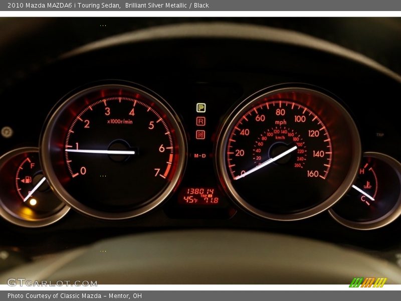 Brilliant Silver Metallic / Black 2010 Mazda MAZDA6 i Touring Sedan