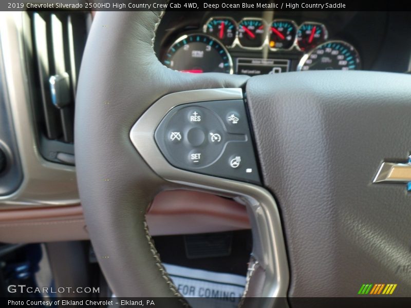 Deep Ocean Blue Metallic / High Country Saddle 2019 Chevrolet Silverado 2500HD High Country Crew Cab 4WD