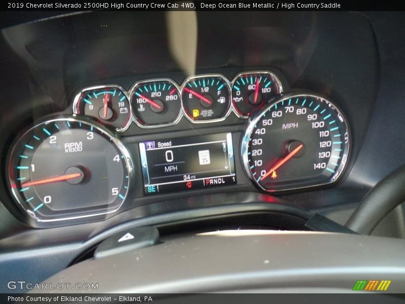 Deep Ocean Blue Metallic / High Country Saddle 2019 Chevrolet Silverado 2500HD High Country Crew Cab 4WD
