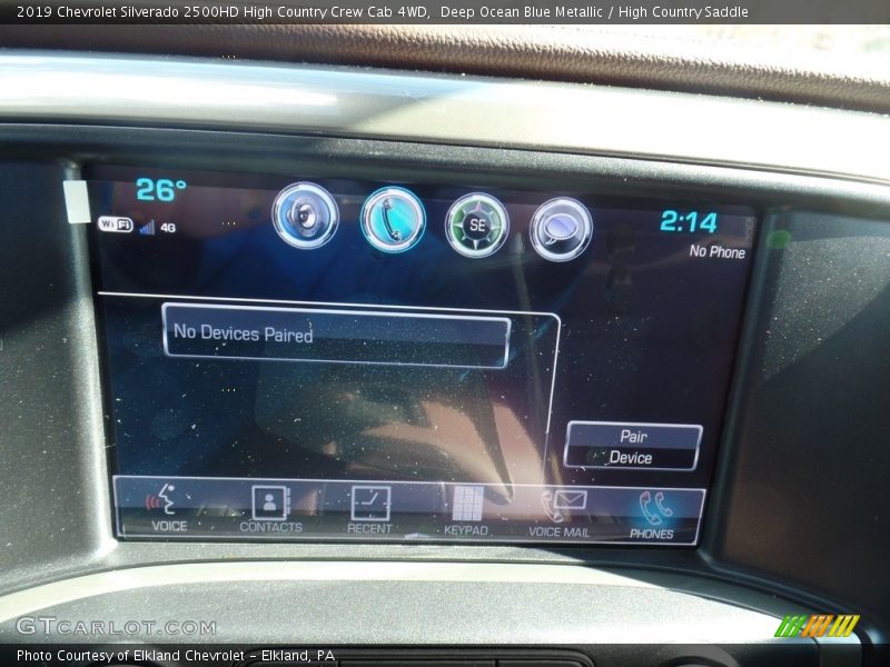 Deep Ocean Blue Metallic / High Country Saddle 2019 Chevrolet Silverado 2500HD High Country Crew Cab 4WD