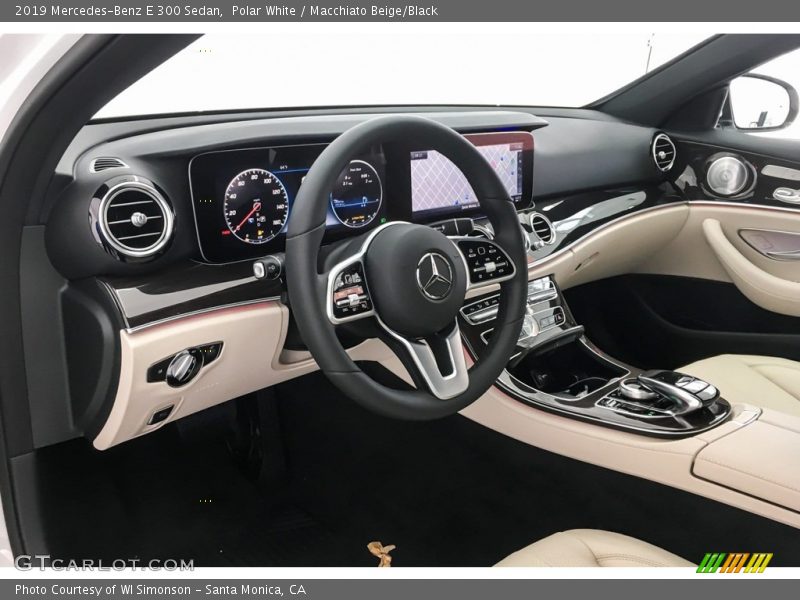 Polar White / Macchiato Beige/Black 2019 Mercedes-Benz E 300 Sedan